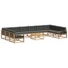 vidaXL Outdoor-Sofagarnitur 11 stk. Wei&szlig; und Anthrazit