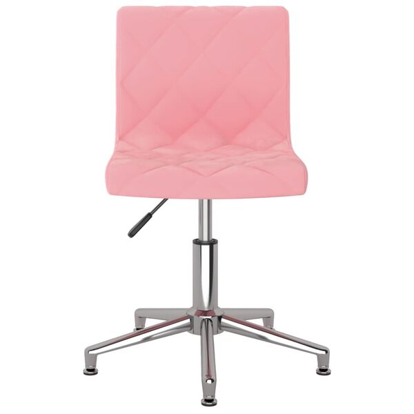 vidaXL Esszimmerst&uuml;hle 2 Stk. Drehbar Rosa Samt