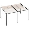 vidaXL Pavillon mit Ausziehbarem Dach 400x300x233 cm Creme
