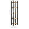 vidaXL B&uuml;cherregal 5 F&auml;cher 40x30x180 cm Mango Massivholz