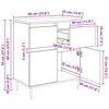 vidaXL Sideboard Artisan-Eiche 60 x 35 x 70 cm Verbundholz und Eisen