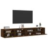 vidaXL TV-Wandschr&auml;nke 2 Stk. Braun Eiche-Optik 100x30x30 cm