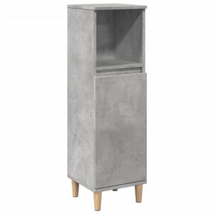 vidaXL Badschrank Betongrau 30x30x100 cm Holzwerkstoff