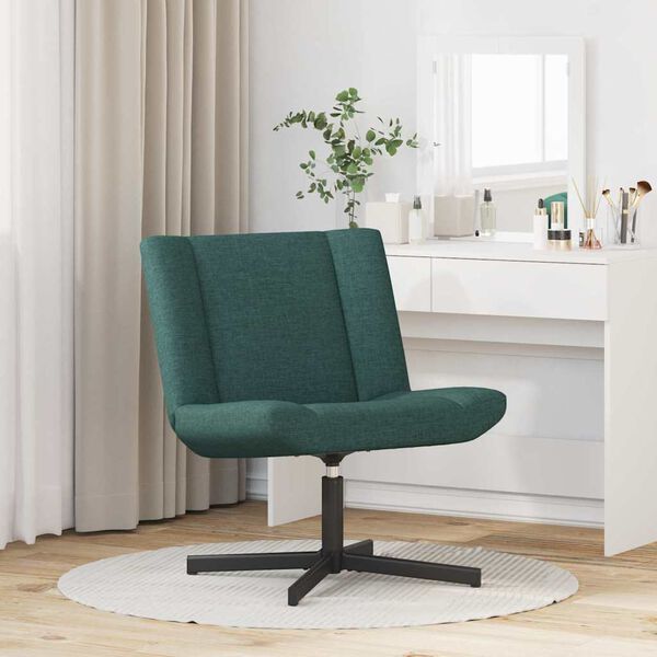 vidaXL Drehstuhl Dunkelgr&uuml;n 63 x 75 x 76 cm Stoff