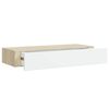 vidaXL Wandschubladenregale 2 Stk. Eiche und Wei&szlig; 60x23,5x10cm MDF