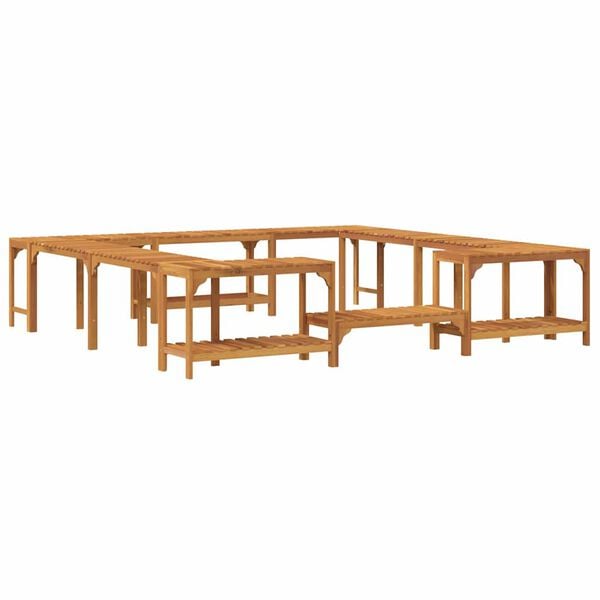 vidaXL Whirlpool-Umrandung Braun 250 x 250 cm Massivholz Akazie