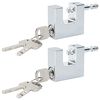 vidaXL Vorh&auml;ngeschloss 2 pcs Silber 5 x 1,9 x 4,5 cm Eisen
