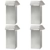 vidaXL Schneckenzaun 4 stk. 13,5 x 13,5 x 25 cm Edelstahl Silber