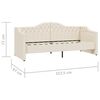 vidaXL Tagesbett USB Creme Stoff 90x200 cm