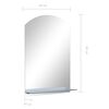 vidaXL Wandspiegel mit Regal 40&times;60 cm Hartglas