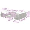 vidaXL Gartensofa-set mit Kissen mit Speicher 10 pcs Beige Poly-Rattan