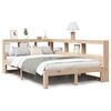 vidaXL Massivholzbett mit Regal ohne Matratze 135x190 cm Kiefernholz