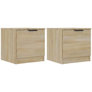 vidaXL Nachttische 2 Stk. Sonoma-Eiche 40x39x40 cm