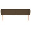 vidaXL Kopfteil mit Ohren Dunkelbraun 163x23x78/88 cm Stoff