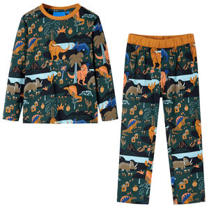 Kinderpyjama mit Langen &Auml;rmeln Dunkelgr&uuml;n 116