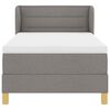 vidaXL Boxspringbett mit Matratze Taupe 100 x 200 cm Stoff
