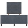 vidaXL Boxspringbett mit Kopfteil Dunkelgrau 120 x 200 cm Samt