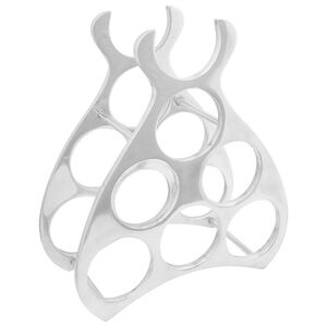 vidaXL Weinregal Aluminium Silber
