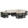 vidaXL Gartensofa-set 13 stk. Schwarz Poly-Rattan