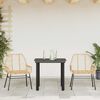 vidaXL 3-teiliges Garten-Esszimmer-Set Braunes Polyrattanglas