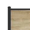 vidaXL Metallbett ohne Matratze Sonoma-Eiche 75x190 cm