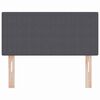 vidaXL LED Kopfteil mit LED-Lichtleisten Dunkelgrau 80 cm Polyester