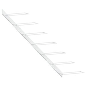 vidaXL Wand-Weinregal f&uuml;r 7 Flaschen Wei&szlig; Metall