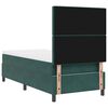 vidaXL LED Boxspringbett mit Matratze Dunkelgr&uuml;n 90 x 190 cm Stoff