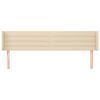 vidaXL Kopfteil mit Ohren Creme 163x16x78/88 cm Stoff