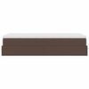 vidaXL Ottoman-Bett mit Matratze Braun 90x200 cm Kunstleder