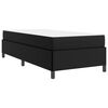 vidaXL Bettrahmen mit Matratze Schwarz 90 x 190 cm Stoff