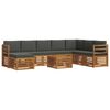 vidaXL Ecksofa Set 9 pcs Natur und Anthrazit Massivholz Akazie