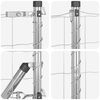 vidaXL Zaun mit Pfosten Silber 1,5 x 10 m Stahl