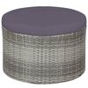 vidaXL 4-tlg. Garten-Lounge-Set mit Kissen Poly Rattan Grau