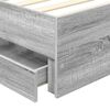 vidaXL Bettrahmen Graues Sonoma 100 x 200 cm Ingenieurs Holz