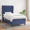 vidaXL Boxspringbett mit Matratze Blau 90x190 cm Stoff