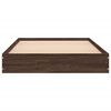 vidaXL Bettgestell ohne Matratze Braun Eiche 90x200 cm Holzwerkstoff