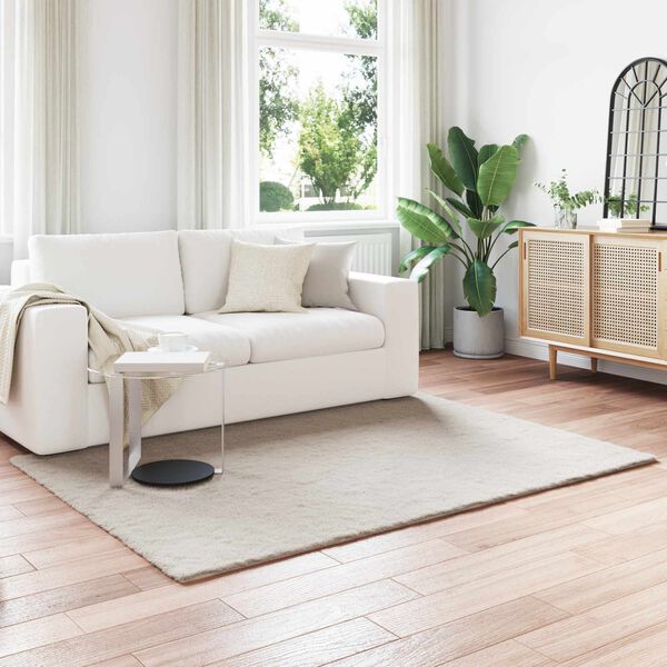 vidaXL Kunstfell Hasen Teppich Olite Beige 160 x 230 cm Polyester