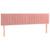 vidaXL LED Kopfteil Rosa 160x5x78/88 cm Samt