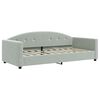 vidaXL Tagesbett Hellgrau 90x190 cm Samt