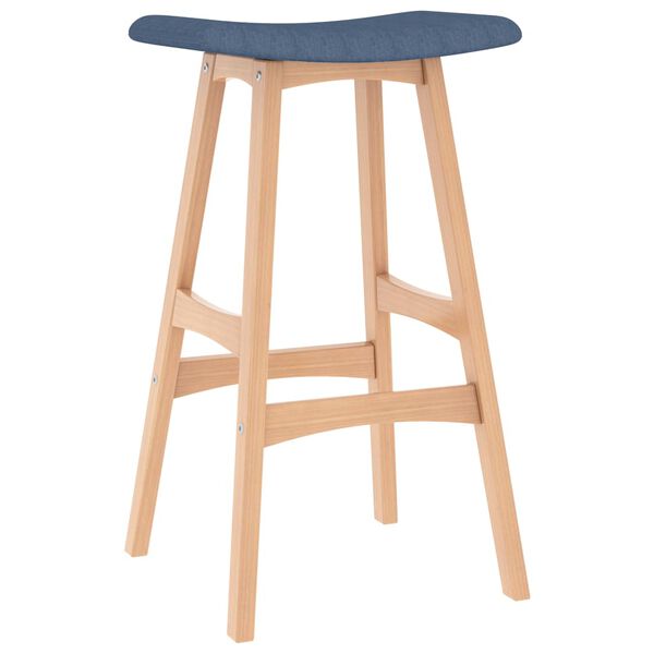 vidaXL Barhocker 2 Stk. Blau Stoff