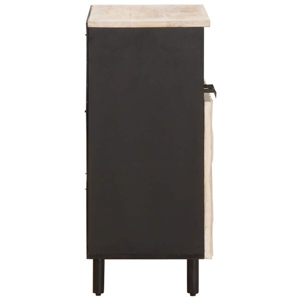 vidaXL Sideboard mit T&uuml;r Wei&szlig;e gewaschene Oberfl&auml;che 60 x 33 x 75 cm
