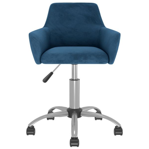 vidaXL Esszimmerst&uuml;hle 2 Stk. Drehbar Blau Samt