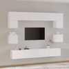 vidaXL 8-tlg. TV-Schrank-Set Wei&szlig; Holzwerkstoff
