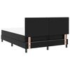 vidaXL Boxspringbett mit Matratze Schwarz 160 x 200 cm Kunstleder