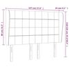 vidaXL Kopfteil mit Ohren Hellgrau 147x23x118/128 cm Stoff