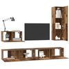 vidaXL Wand-TV-Schrank Wandmontiert 4 pcs Altholz Holzwerkstoff