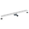 vidaXL Duschabfluss im Liniendesign mit 360&deg; Siphon Silber 100 cm