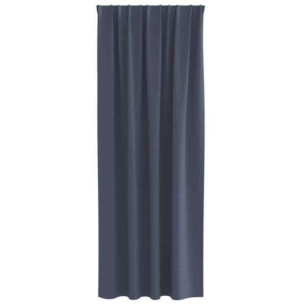 vidaXL Verdunkelungs-Vorh&auml;nge mit Ringen 2 pcs Anthrazit 245 x 140 cm