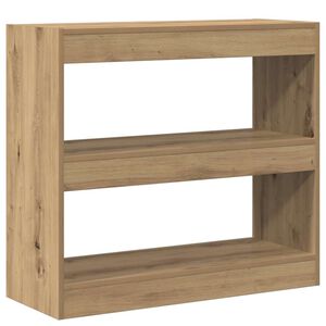 vidaXL B&uuml;cherregal/Raumteiler Artisan-Eiche 80x30x72 cm